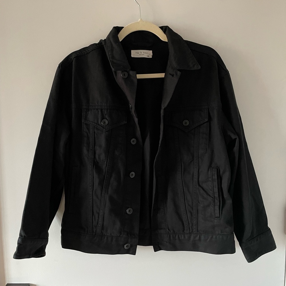 Black rag & bone lightweight denim jacket